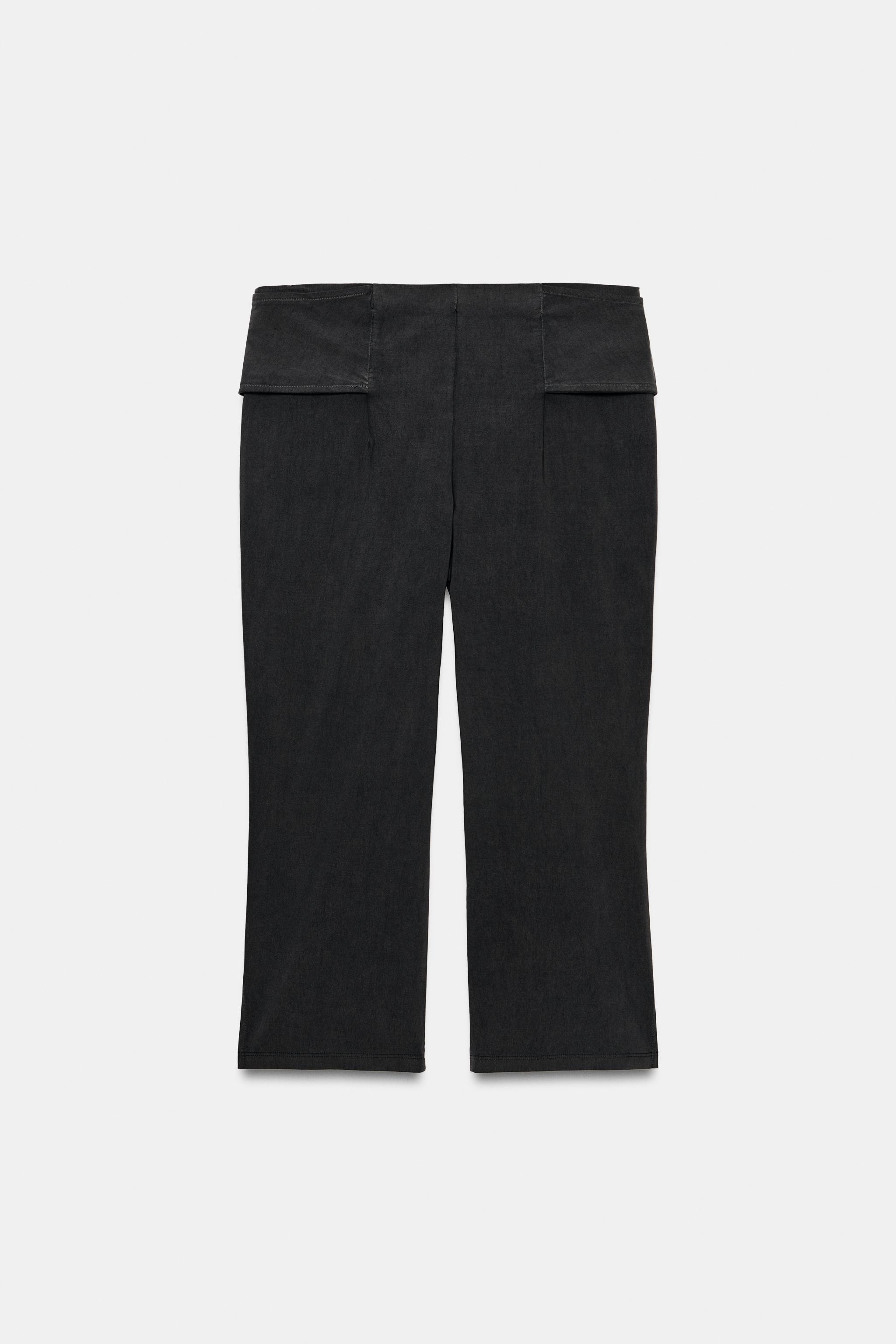 PANTALON CAPRI À CEINTURE
